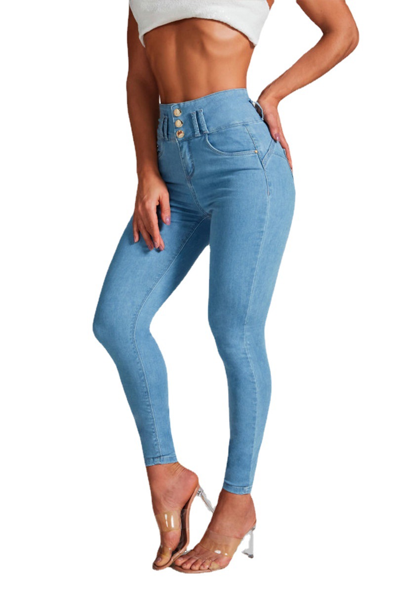 The source factory processes and customizes 2022 cross-border exclusive autumn and winter women's long pants, skinny pants and jeans for Europe and America Item Picture