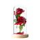 仿真花礼品七夕情人节圣诞节创意礼物玻璃罩玫瑰花摆件厂家亚马逊白底实物图