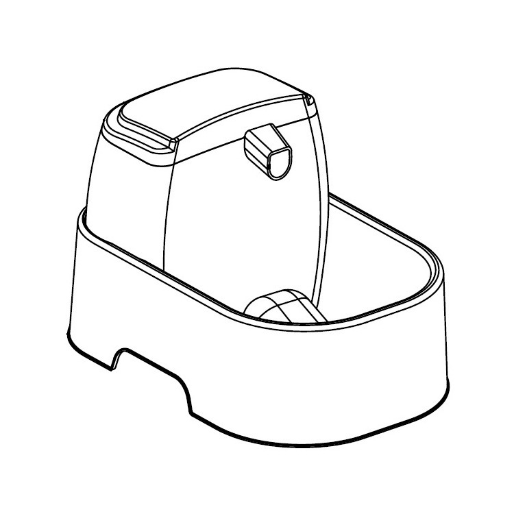 Waterfall type cat and dog water purifier, pet water purifier, pet water dispenser, pet supplies, water dispenser bowl Application Scenario