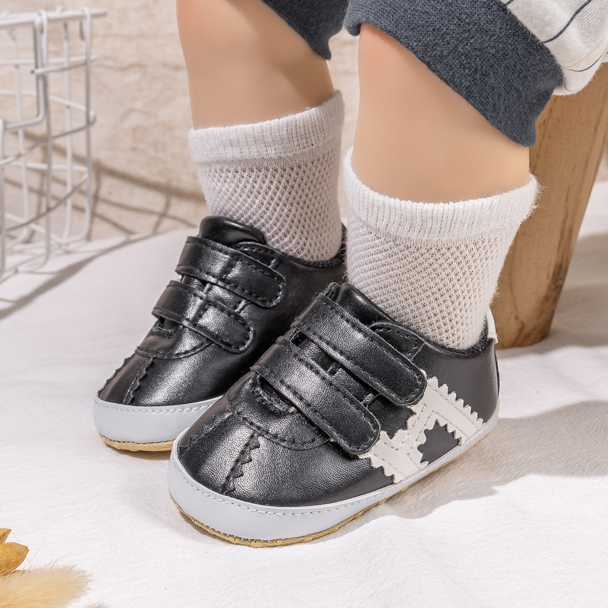 Spring and Autumn 2025 Velcro baby walking shoes, Korean version baby PU sports shoes, baby shoes pic 15