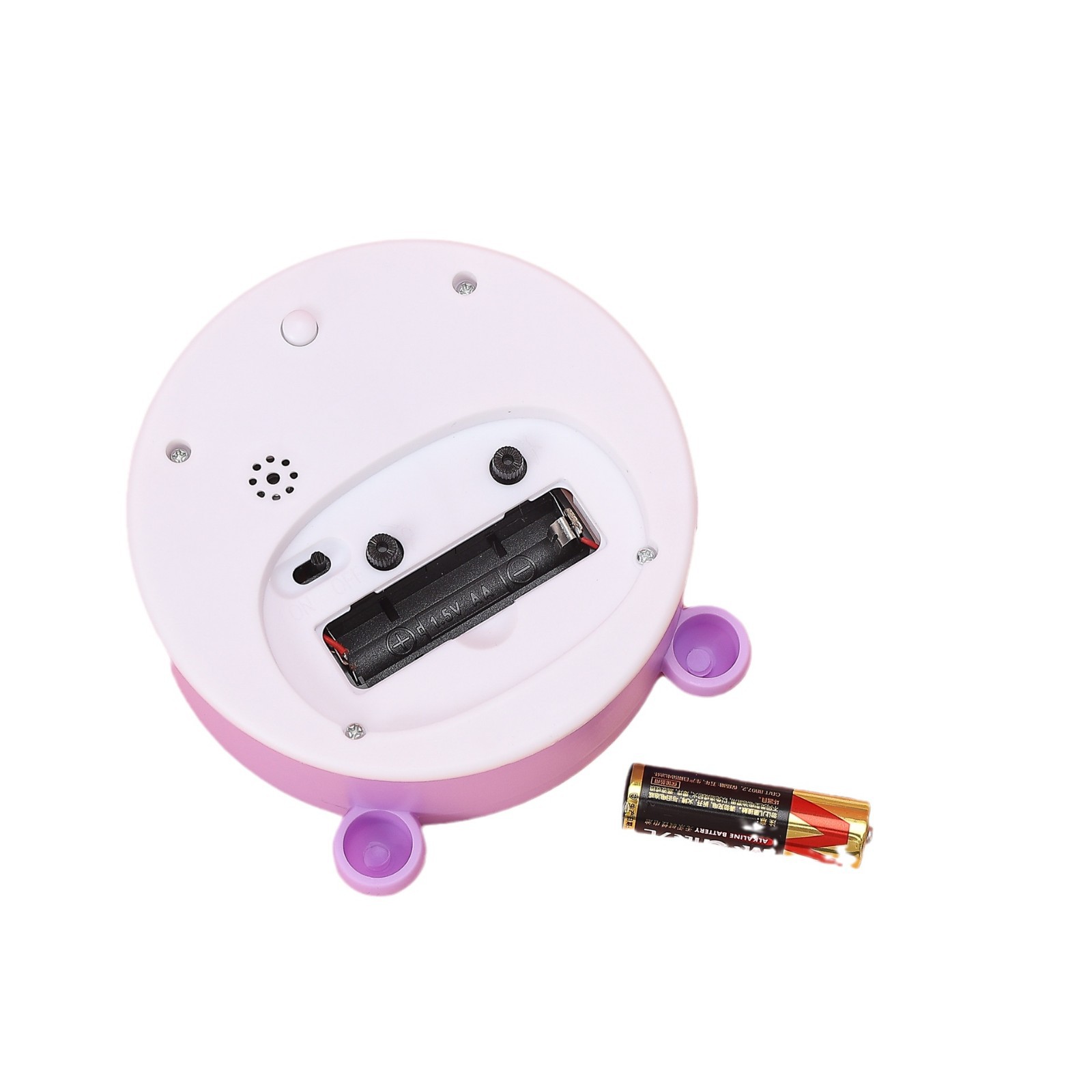 Colorful Macaron-Style Student Bell Alarm Clock, Bedroom Bedside Night Light, Small Alarm Clock, Digital Cartoon Children's Electronic Clock Item Picture