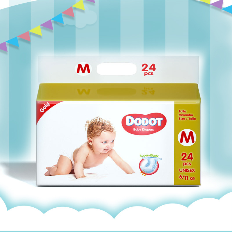 Foreign Trade Export Baby Diapers Wood Pulp Polymer Structure S/M/L/Xl Four Yards Dodot Brand details Picture