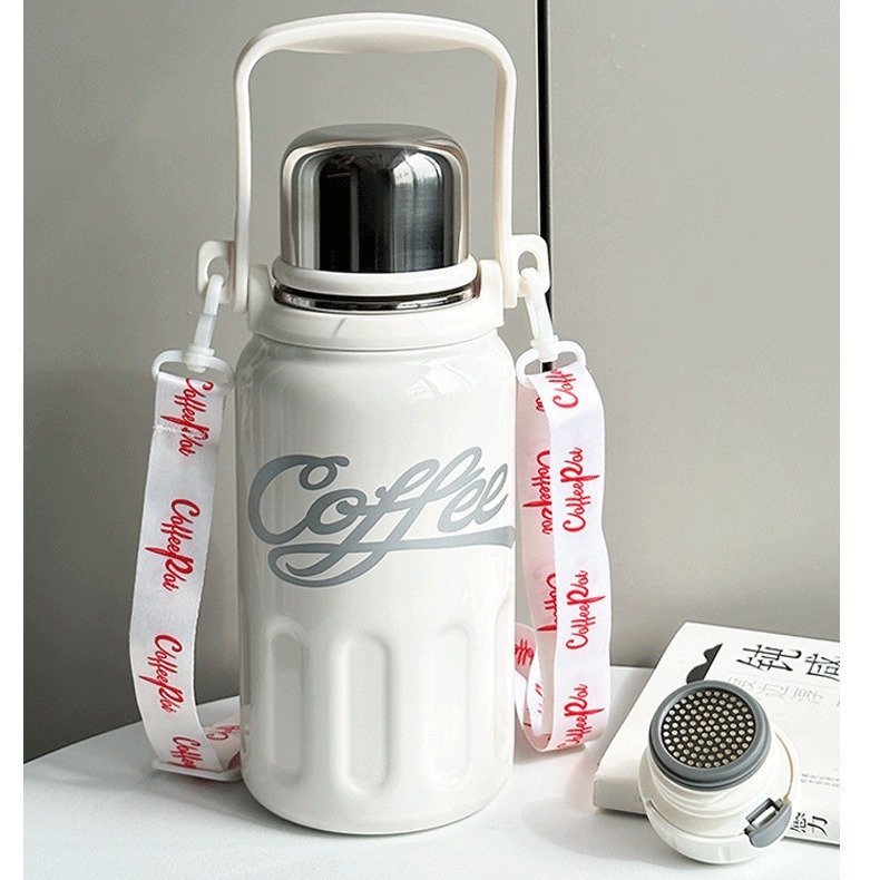 Manufacturers Direct Sales High Appearance Level Coke Cup Stainless Steel With Lifting Rope Double-Layer Vacuum Cup Outdoor Portable Thermal Pot details Picture