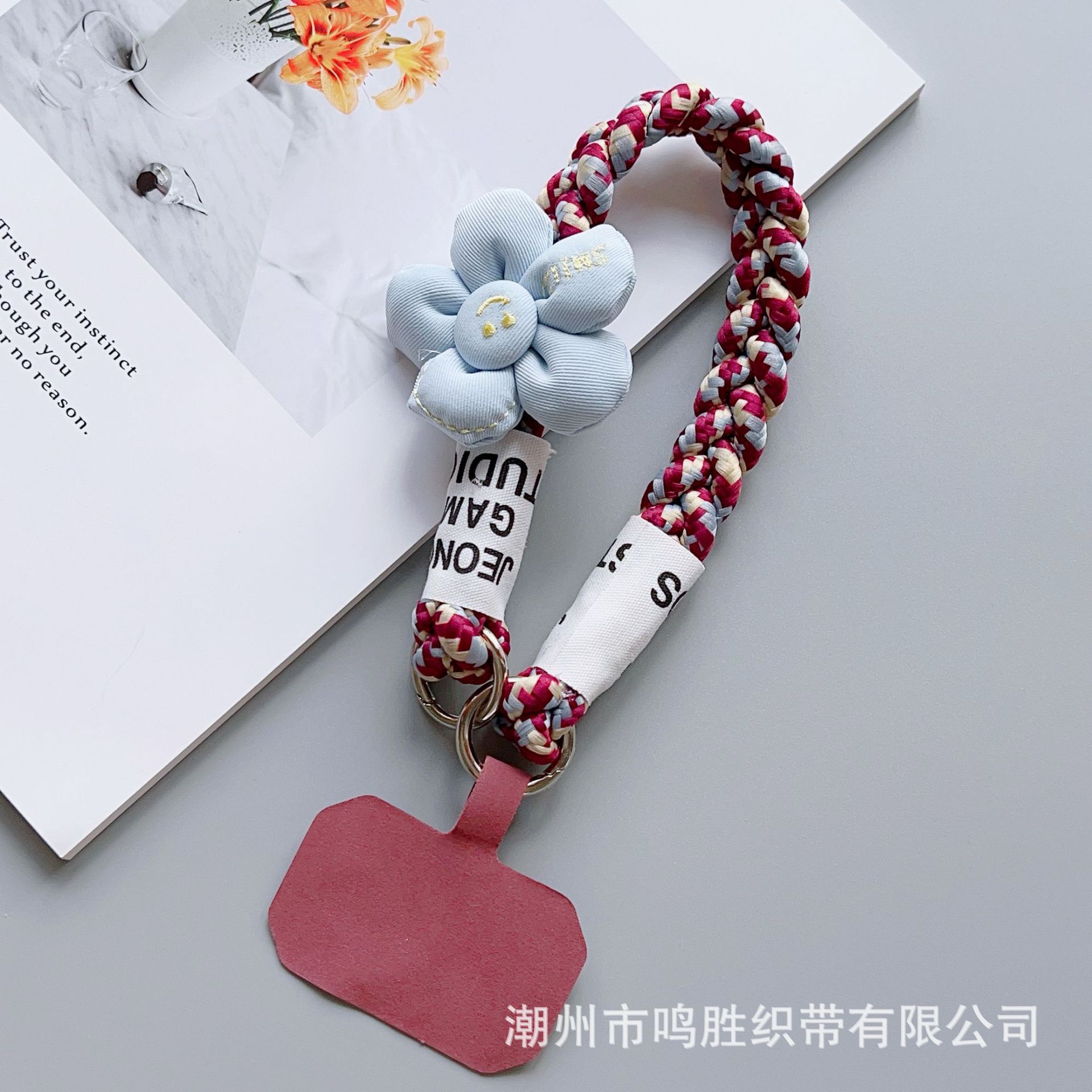 新款手机挂绳编织手腕带马尾辫户外旅游便携手提双扣防丢摔手机链详情13