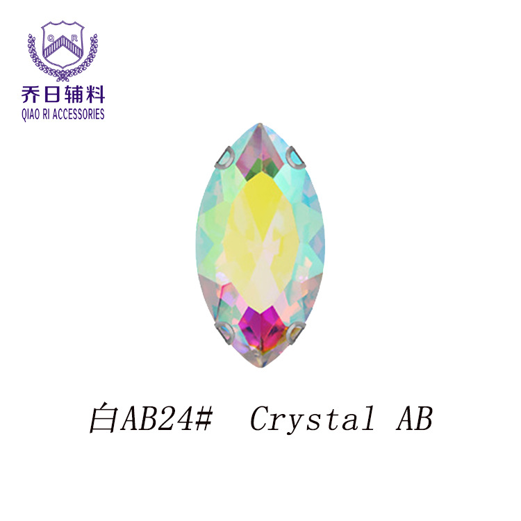 Factory wholesale D4*8 horseeye claw diamonds, diy glass crystal diamonds, headscarves, wedding dress accessories, shoe accessories, hand-sewn diamonds pic 20