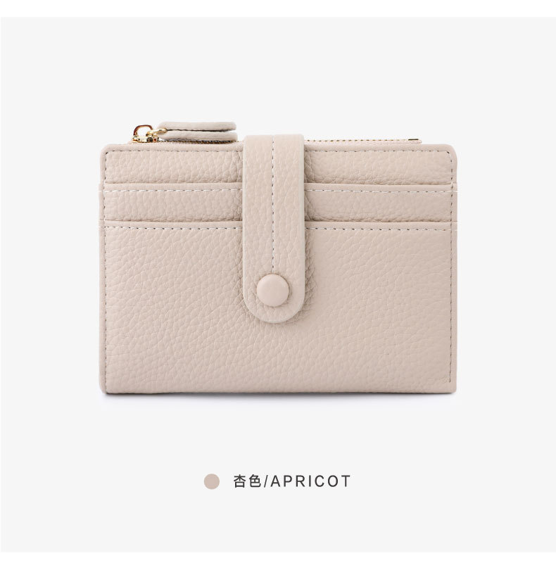 New rfid anti-theft money swiping bag with multiple slots, short design for women, lychee pattern, wholesale wallet pic 38