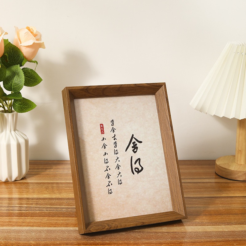 Chinese calligraphy font rectangular hanging painting, decorative painting, photo frame, 5-inch, 6-inch, 8-inch A3, A4 creative photo frame Application Scenario