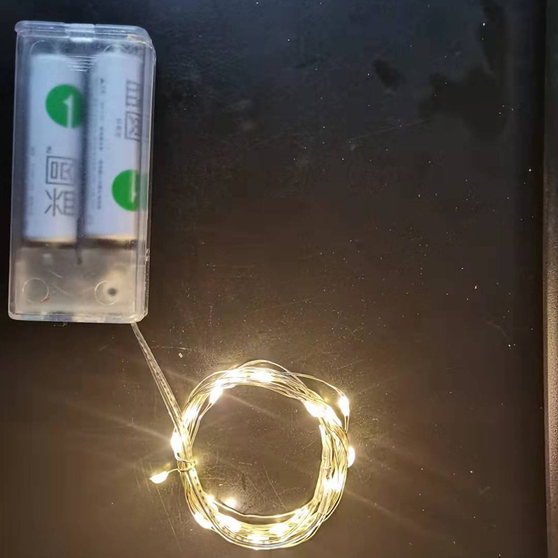 铜线灯 彩灯led电池盒铜丝灯串圣诞节装饰灯气球灯波波球灯串厂家详情图2