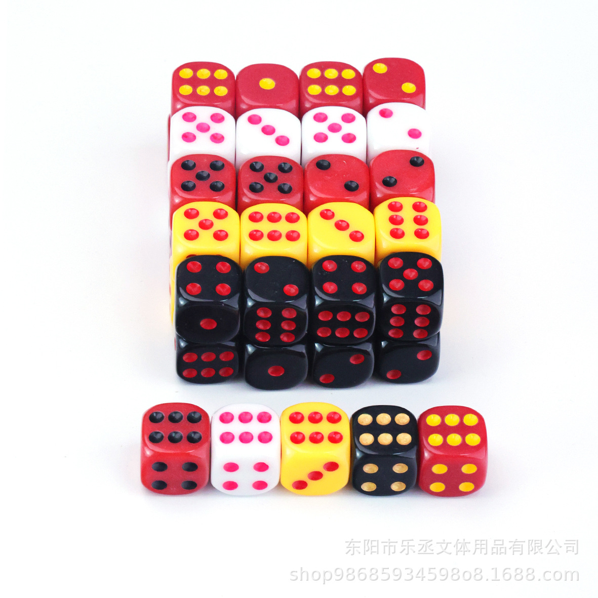现货16mm亚克力新料实色彩色骰子棋牌娱乐筛子桌游麻将配件
