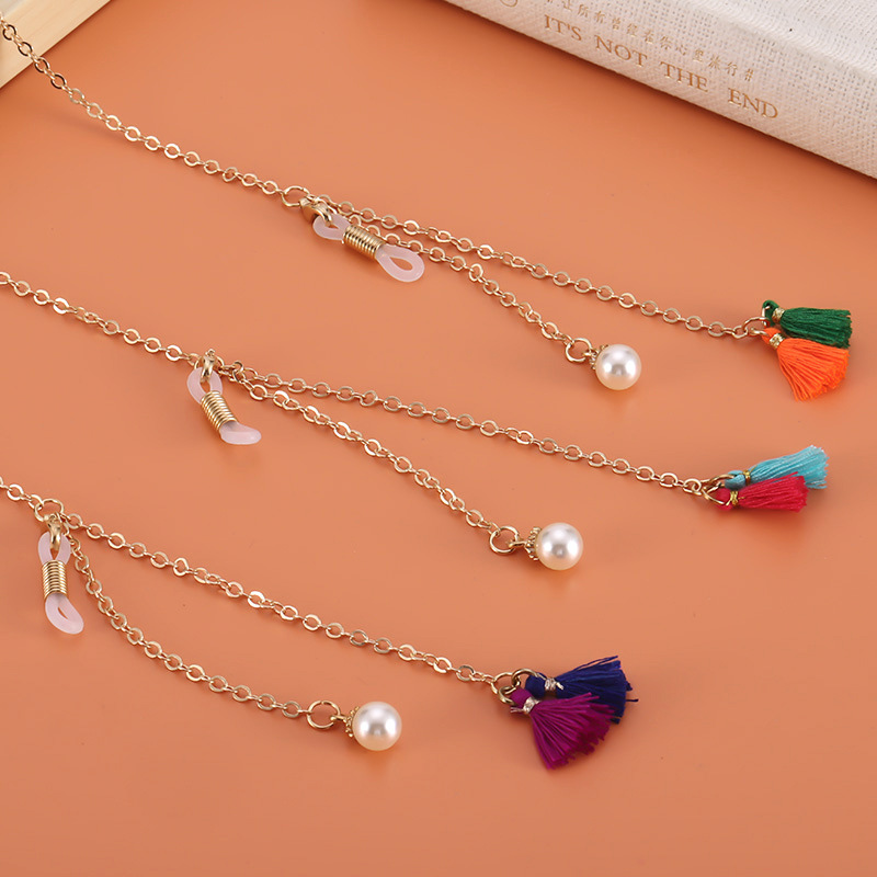 Fashionable and colorful glasses chain, anti-loss glasses chain, European and American necklace, mask pendant chain, glasses pendant chain, dual-purpose details Picture