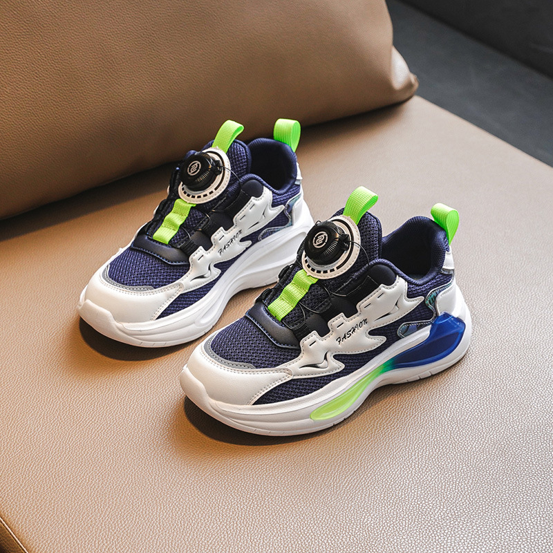 Boys' Sneakers Plus Fleece 2022 Rotary Button Basketball Shoes Children's Casual Shoes Fall And Winter Boys' Sneakers Net Shoes Specification drawing