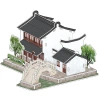 Chinese trend and Chinese-style architectural jigsaw puzzle toys, 10-year-old children's hand-assembled educational toys diy3d stereoscopic model ornaments Item Picture