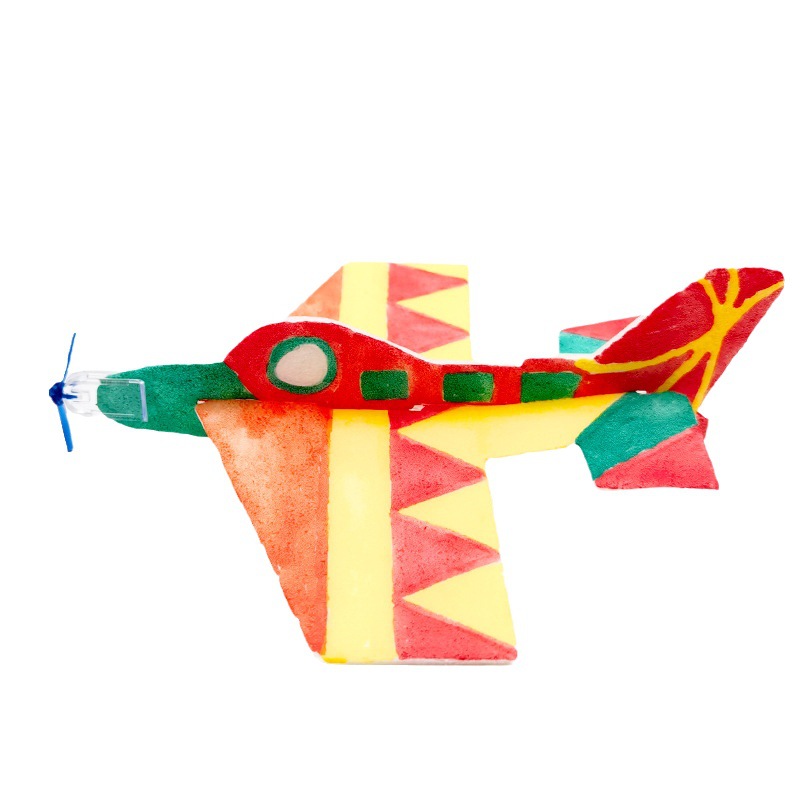 Spinning plane graffiti diy foam plane model children's creative science and education street stall toys and gifts Item Picture