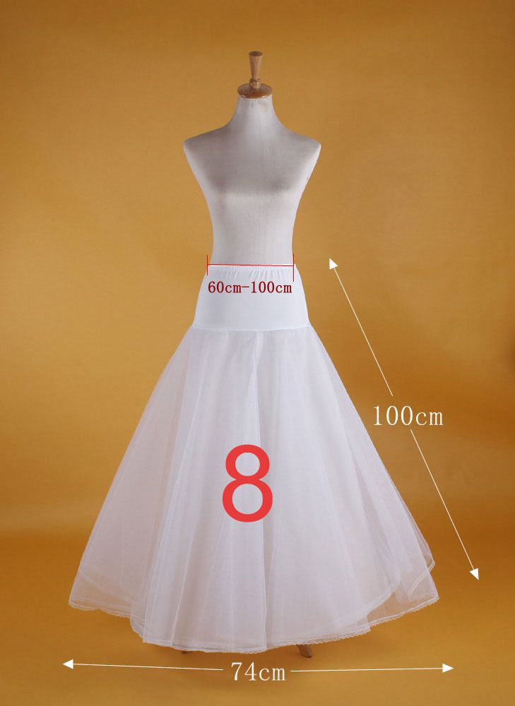 Bridal dress skirt single steel 2 circle 3 steel 6 steel 6 yarn hard mesh skirt large fishtail elastic waist small support petticoat manufacturers Item Picture