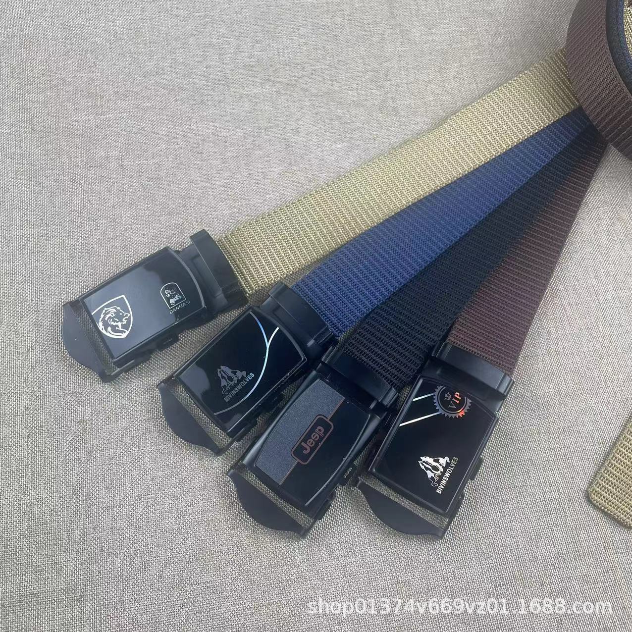 Men's new canvas belt toothless buckle outdoor sports tactical belt multi-functional belt manufacturers stock everything