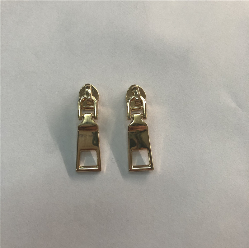 Factory wholesale stock of No. 5 and No. 5 nylon faucets + movable double-section pull TAB handbag leather zipper pulls details Picture