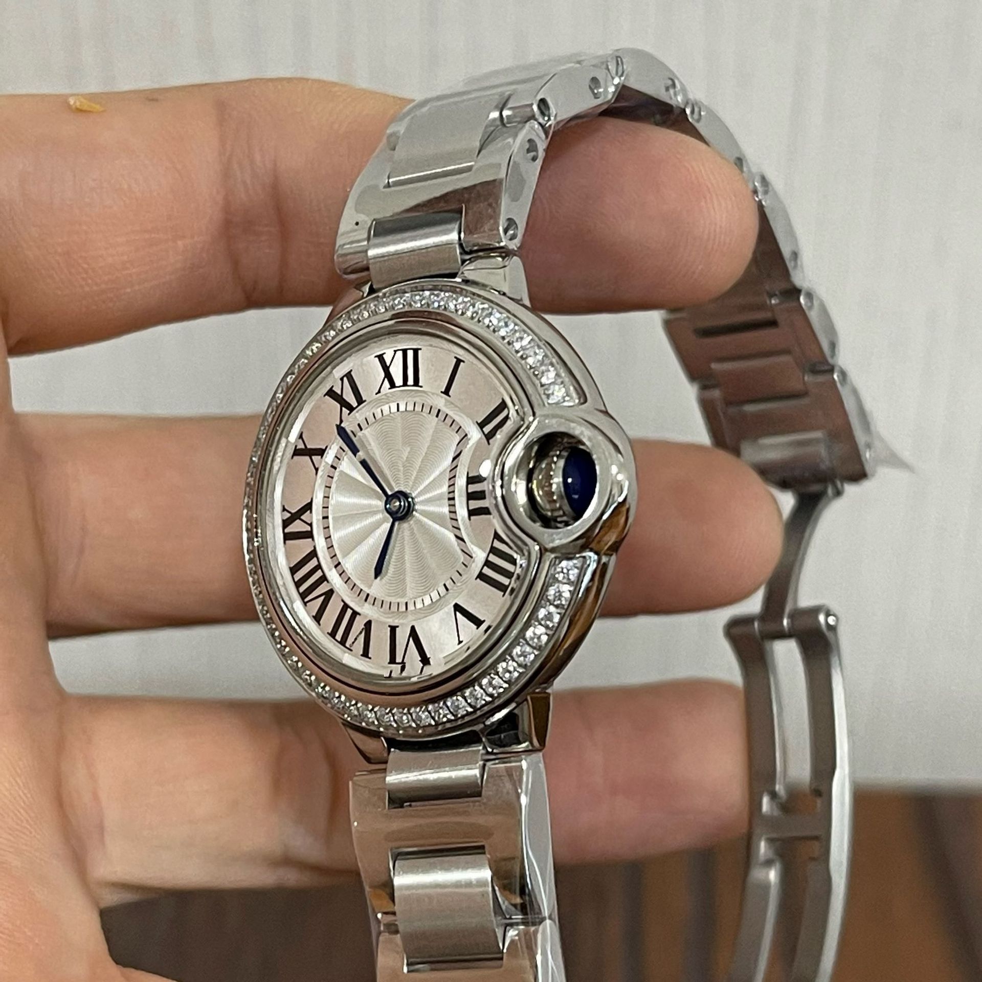 Cross-border blast style fábrica directa tarjeta casa globo azul pareja pareja reloj reloj de moda reloj de las mujeres details Picture