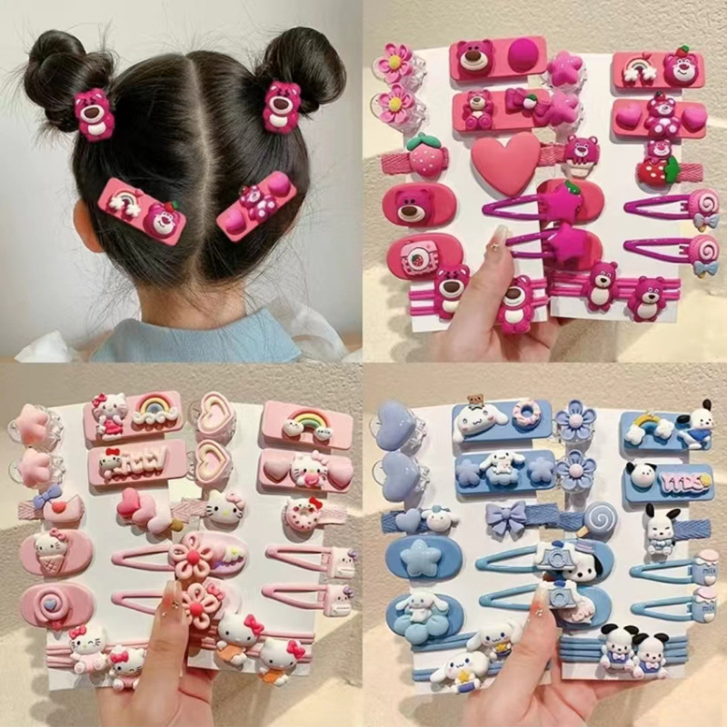 Children's Cute Hair Clip Color Hair Clip Cute Princess Candy Color Bangs Small Clip Hair Clips Can Be Customized details Picture