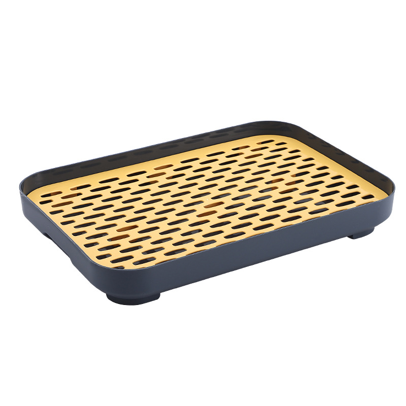 Bandeja de asfalto de plástico para sala de estar hogar doble bandeja de asfalto bandeja para poner taza de té bandeja de té bandeja de frutas creativa Item Picture