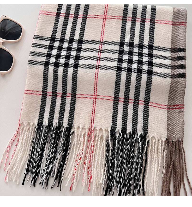 2025秋冬新款欧美经典格子仿羊绒围巾流苏披肩两用围脖现货批发详情22