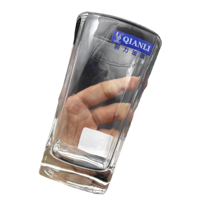 42玻璃杯啤/耐热水杯透明白底实物图