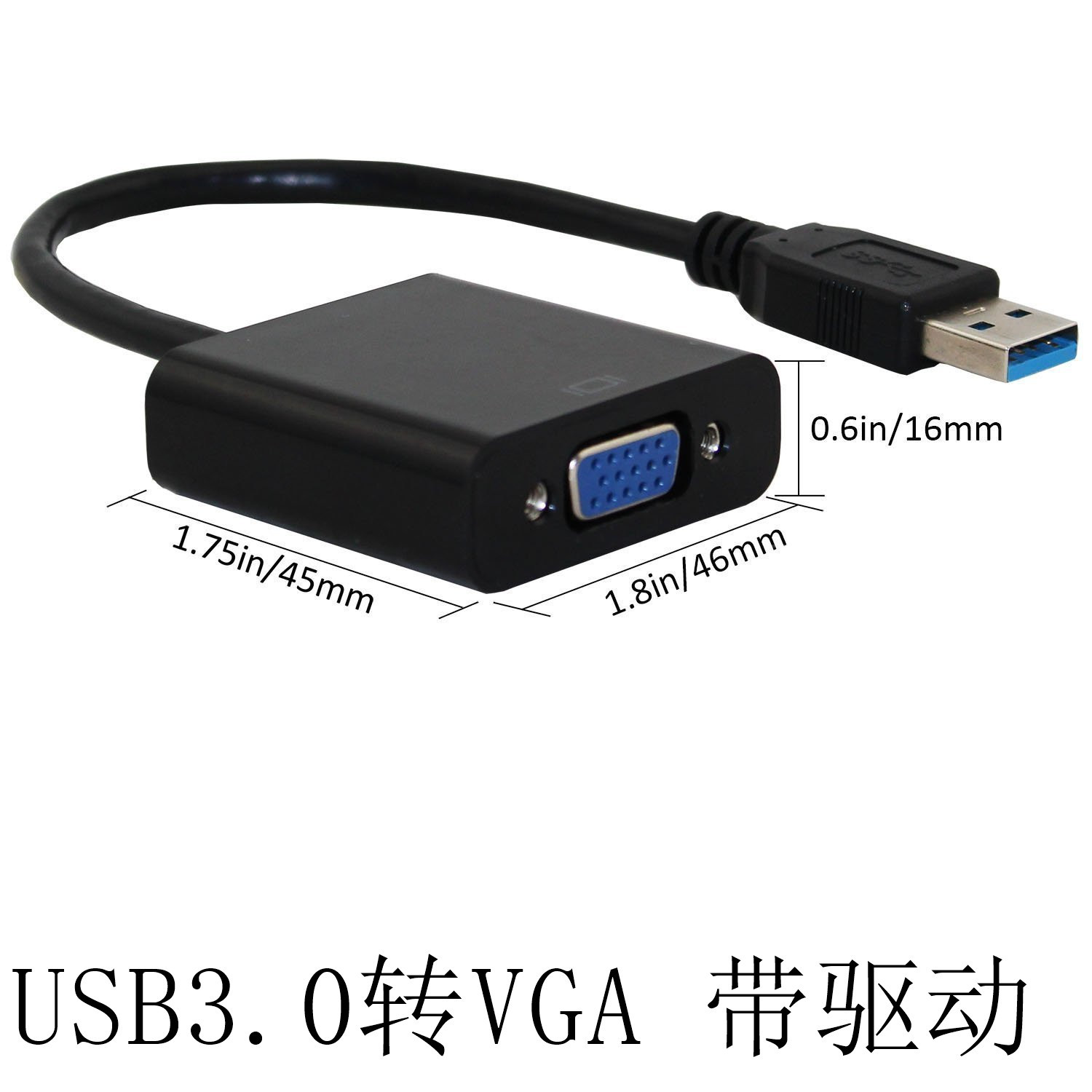 usb to vga projector port External graphics card USB 3.0 to VGA converter Monitor conversion cable Application Scenario