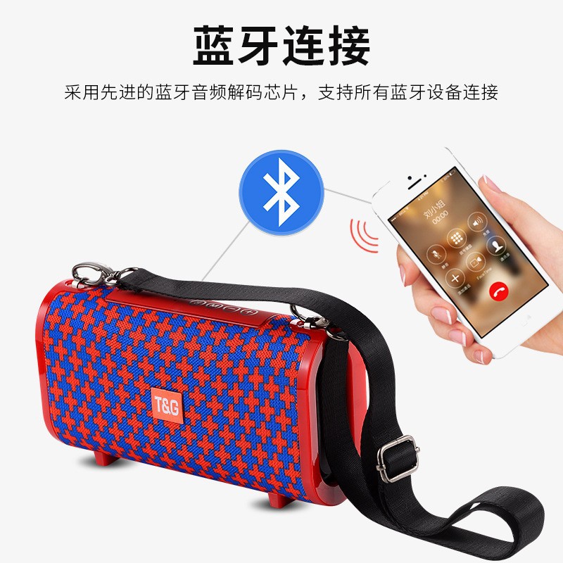 【 Bluetooth Speaker 】TG123 New Waterproof mobile phone Bluetooth speaker, car subwoofer, USB Flash drive card insert, small steel cannon Application Scenario