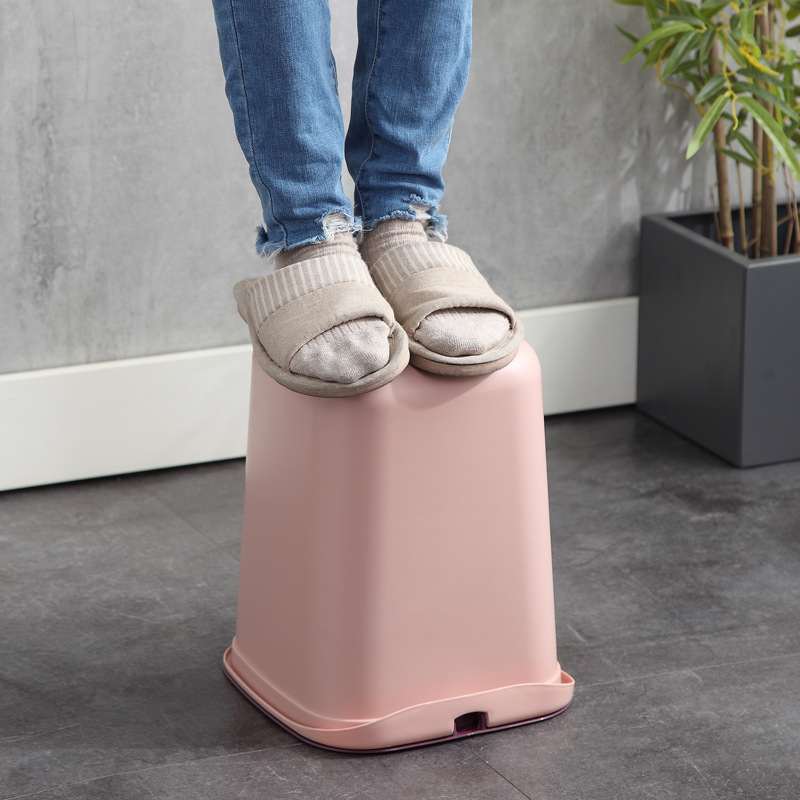 Large trash cans, household kitchen waste baskets, office garbage classification storage bins, thickened uncovered pressure ring paper baskets Specification image