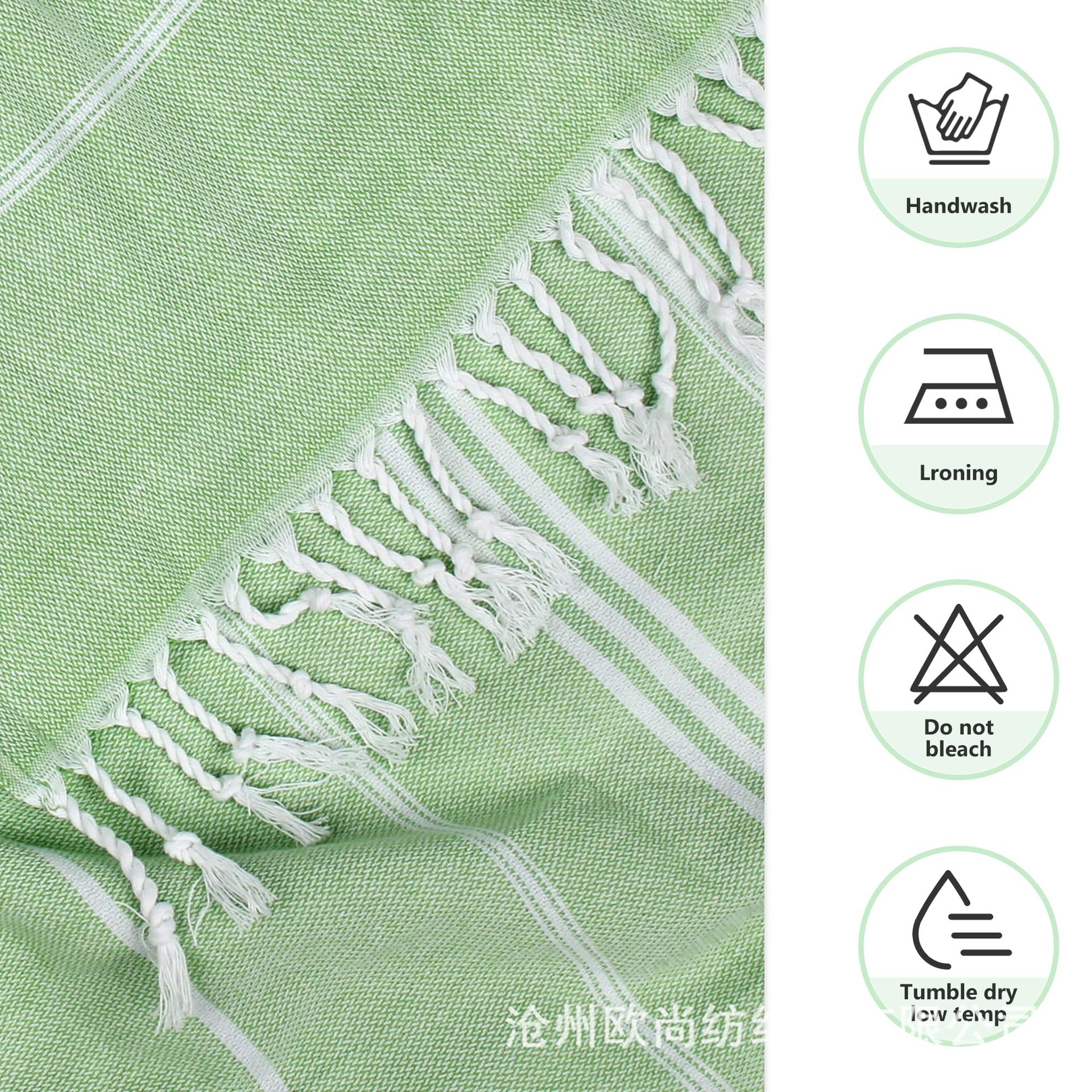 In-stock cross-border customized Turkish non-stick fringed beach towels, adult bath towels, pure cotton quick-drying shawls Specification image