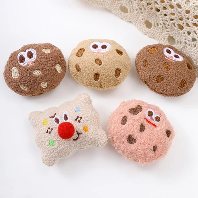 2023 Creative Cream Cookies Chocolate Plush Cartoon Little Red Book Funny Food Doll Accessories Diy Accessories