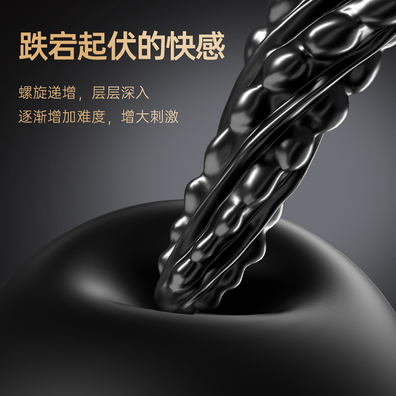 Foreign trade cross-border wild SM rough large anal plug women's front and back dual-use large-sized prostate massager details Picture