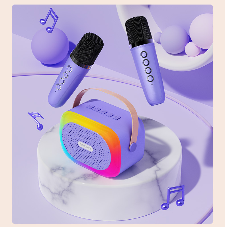 跨境热销无线蓝牙小音箱便携家庭户外唱歌专用话筒音响一体麦克风详情21