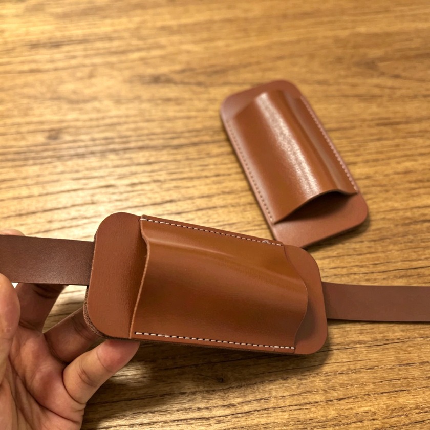 Outdoor survival leather folding knife case, Amazon cross-border EDC protective case in stock, waist-hung tactical tool knife case Specification image