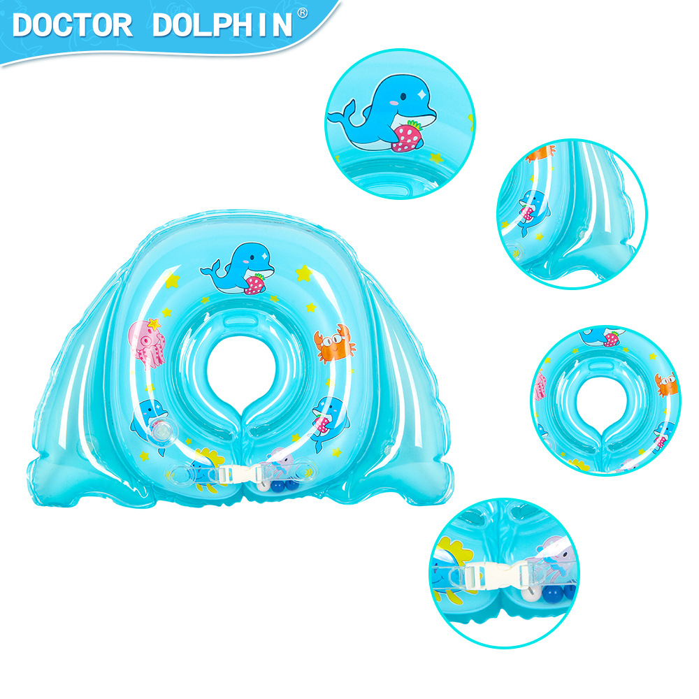 Doctor Dolphin Angel Neck For Baby Swimming Inflatable Neck For Children Anti-Flip Neck With Thickened Bell Application Scenario