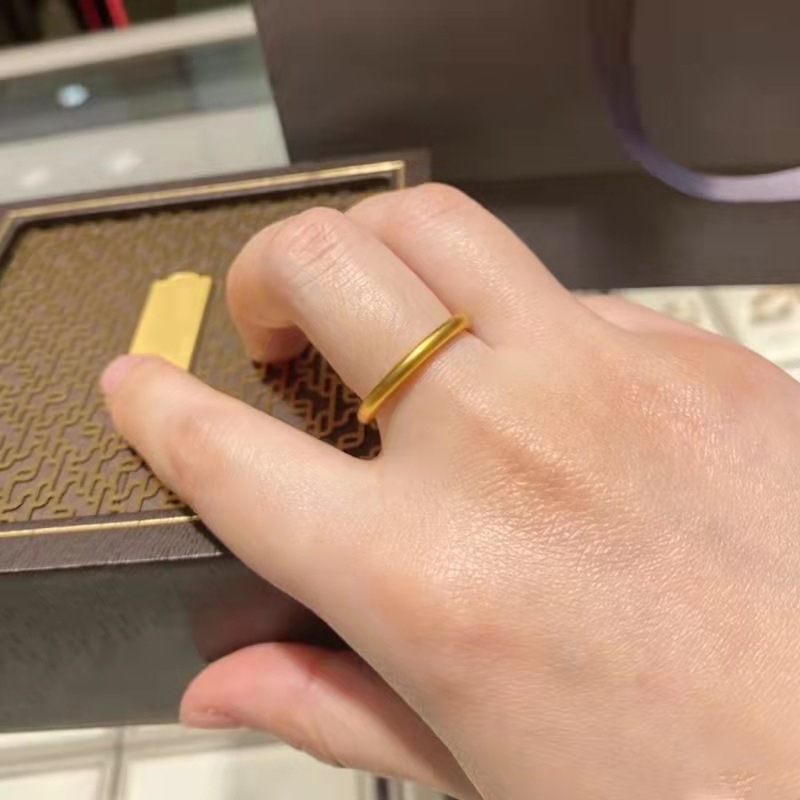 Antiguo fa herencia círculo brillante anillo vietnam sha oro esmerilado diamante mate sólido boca cerrada fabricante anillo details Picture
