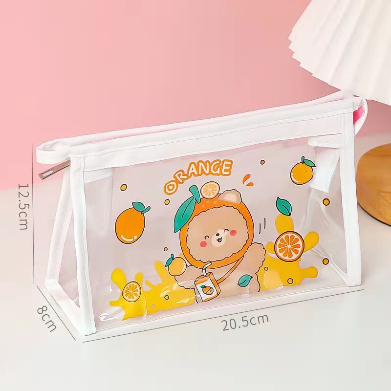 Transparent Pen Bag Large Capacity Female Simple Junior High School Students High Appearance Level High School Primary School Birthday Department Stationery Bag Pencil Case Application Scenario