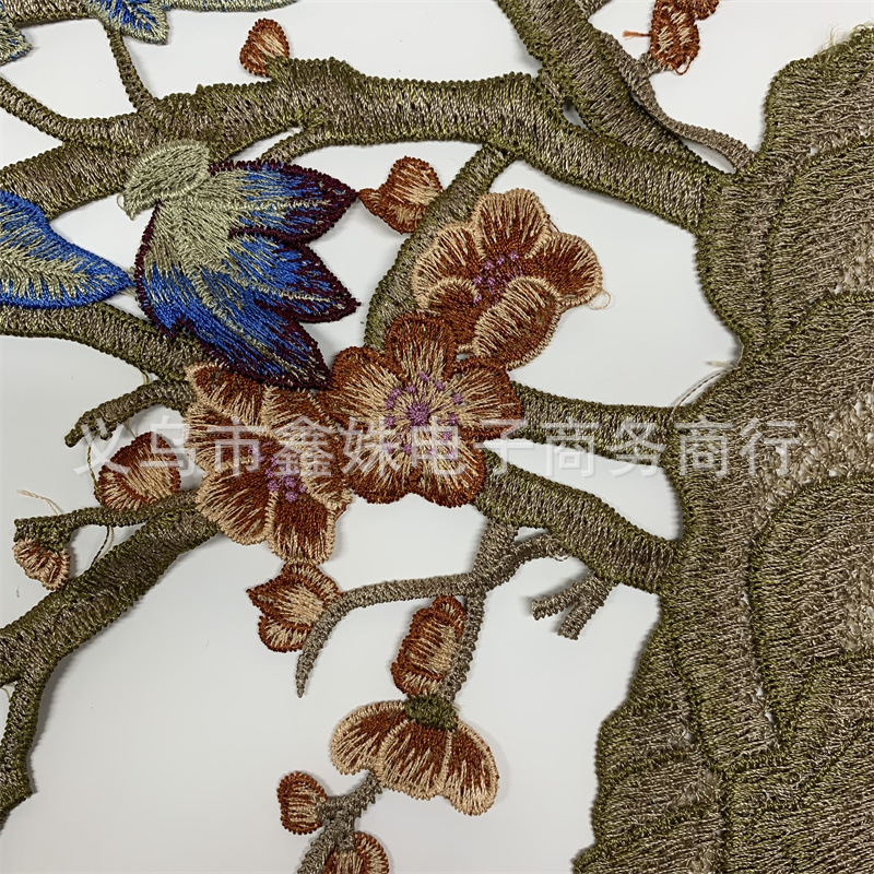 Chinese-style floral embroidery large cheongsam and Hanfu embroidered stickers decorative clothing accessories details Picture