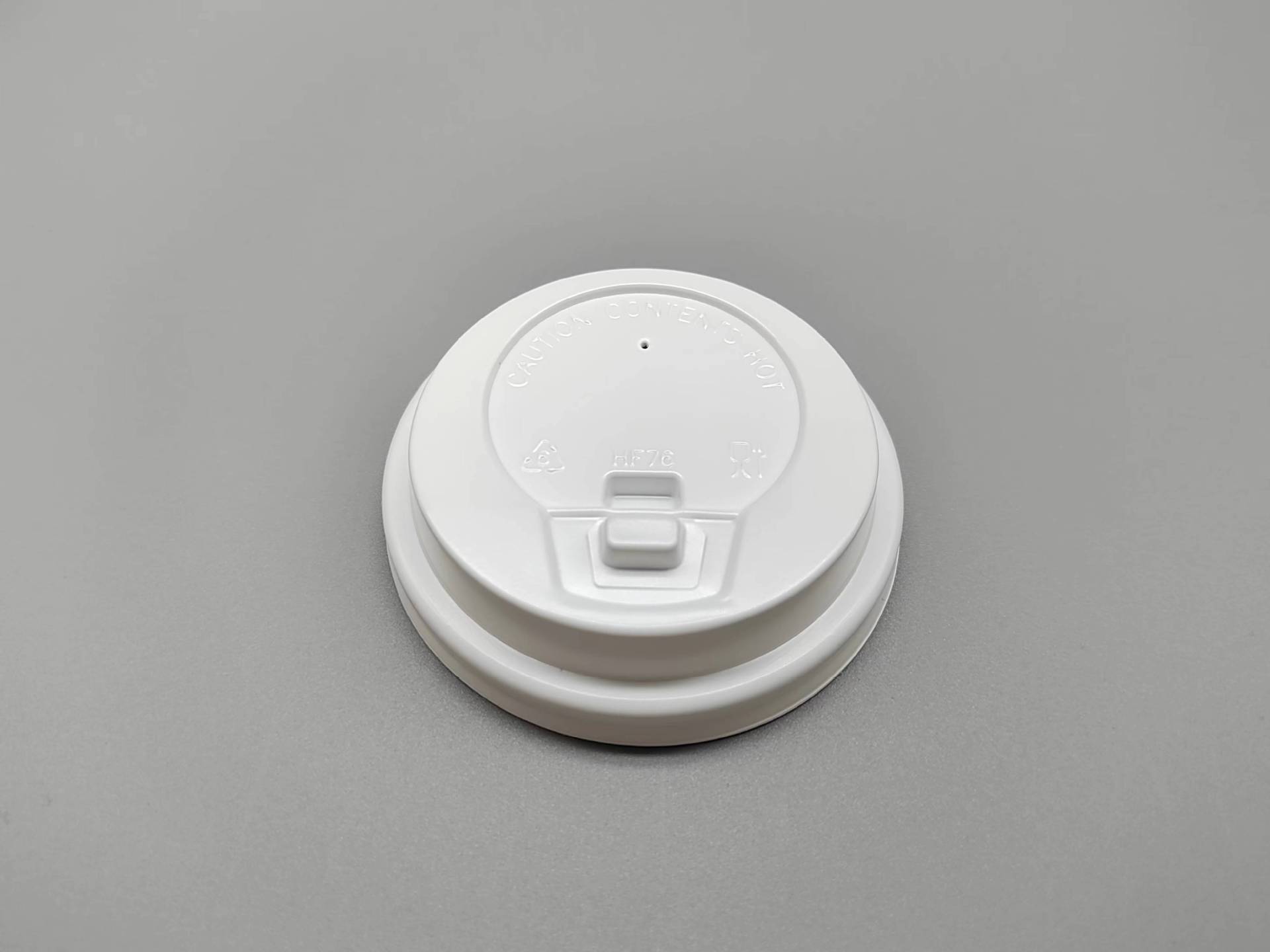 一次性环保咖啡杯盖 80口径 PS 热饮塑料杯盖 工厂直供图