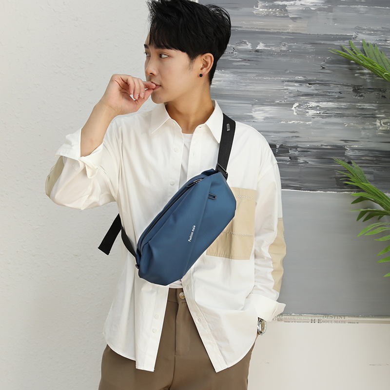 Cross-Border Foreign Trade Chest Bag Men's Ins Sports Men's Bag Shoulder Bag Casual Men's Waist Pack Fashion Small Bag Male Crossbody details Picture