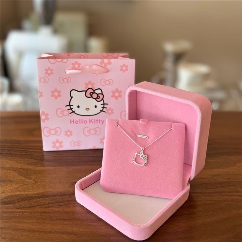 生日Kitty项链女甜美可爱吊坠锁骨链送闺蜜走心