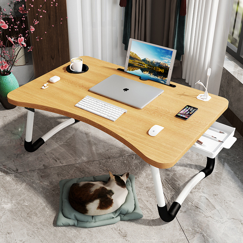 Laptop desk, folding table on bed, lazy person's small table, bedroom floor, student dormitory, home study desk details Picture