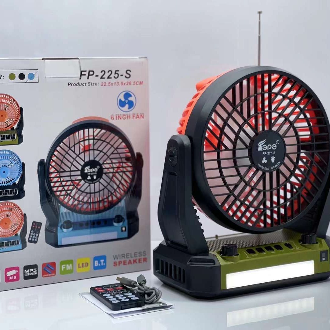 Solar fan speakers are selling well in Africa for export. Bluetooth radio and lighting large speakers and Bluetooth audio equipment