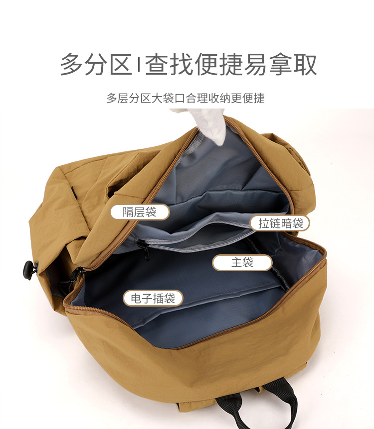 小型双肩包男小号潮牌迷你轻便学生书包运动短途出差旅行小背包女详情6