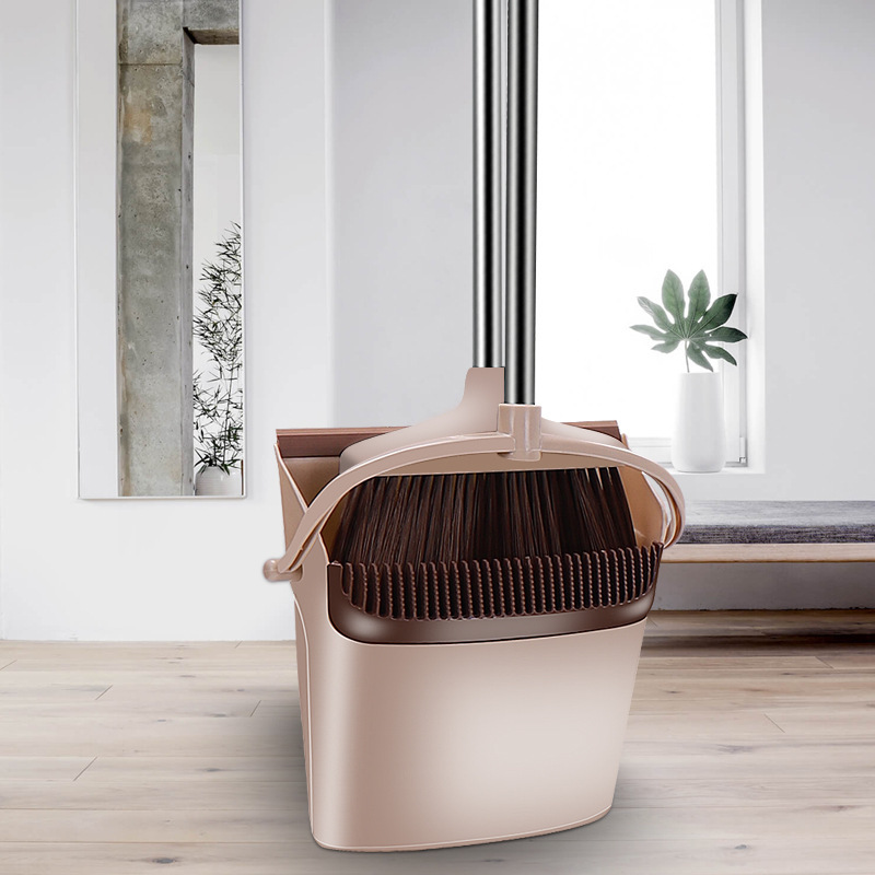 Broom Set Combination Dustpan Household Plastic Bucket Broom Two-Piece Garbage Shovel Broom Cleaning Mop Specification drawing