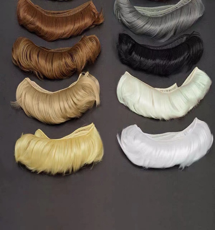 Customized cotton doll high-temperature silk hair perches, sd/bjd doll wigs, handcrafted diy hair curtains wholesale details Picture