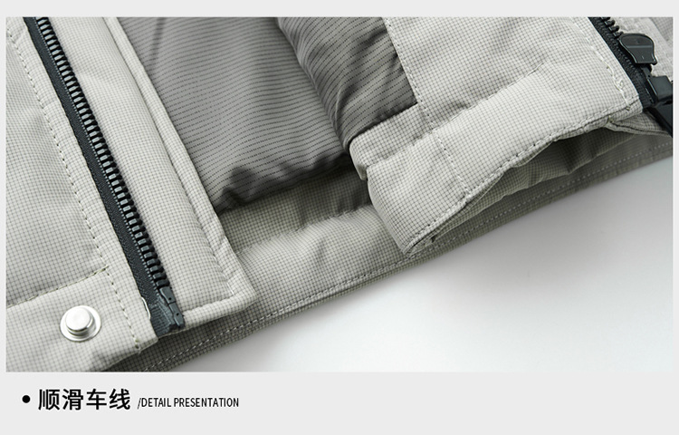 The new hooded down jacket for men in winter is warm and thick. The white duck down casual business jacket for middle-aged dads is trendy pic 28