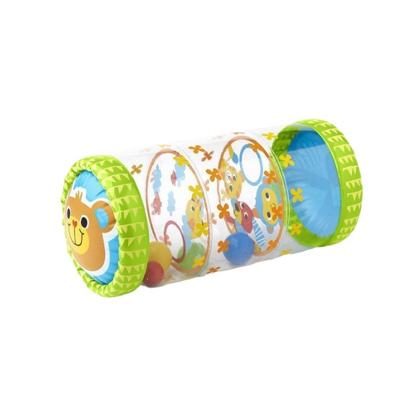 Cartoon inflatable crawling roller with built-in bell rolling ball, pvc inflatable baby walking ball educational toy in stock Item Picture