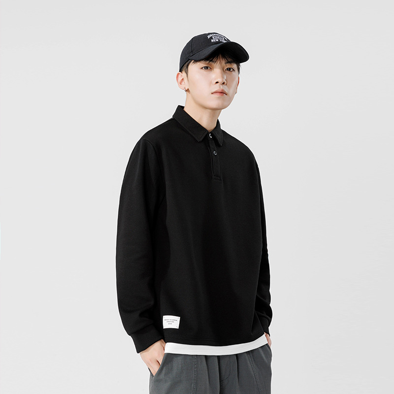 高级定制polo衫/定制灰色polo衫/印刷定制Polo衫/中年装男修身韩版/polo衫纯棉产品图