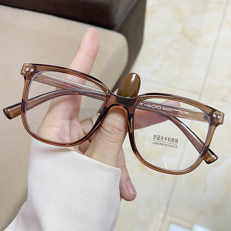网红防蓝光小红书同款韩版素颜显脸小眼镜框女可配度数方形眼镜架