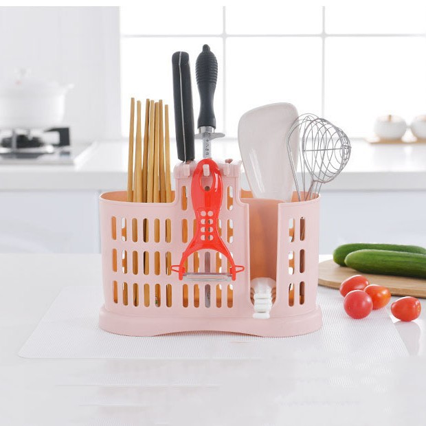 Youdaoplaceholder0 plastic multi-functional kitchen chopsticks, kitchen cutlery cage wholesale in stock, household storage chopstick cage Specification image